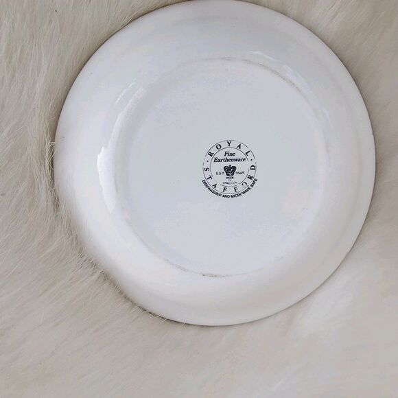 Royal Stafford chequers 1 yellow and white checkered bowl - Picture 3 of 5